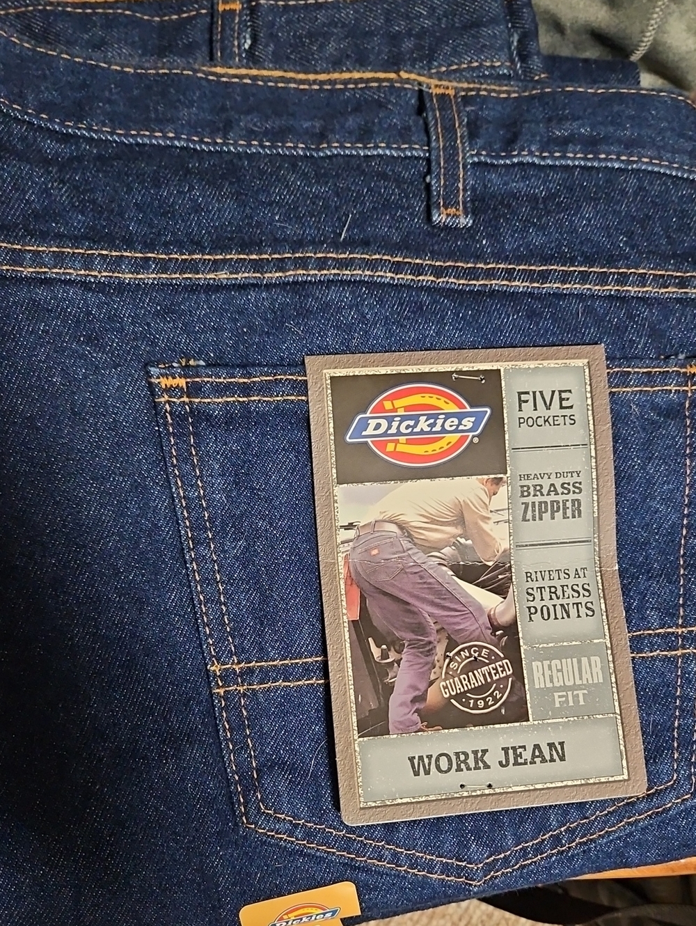 Dickies Men's Indigo Relaxed Fit Work Jeans